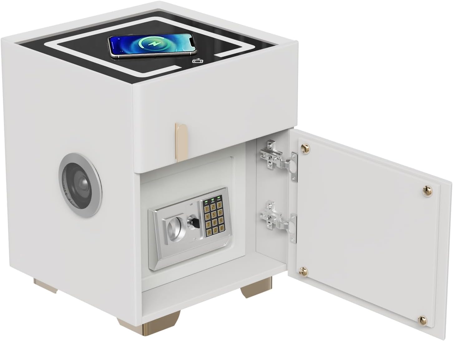 LED Nightstand with Wireless Charging