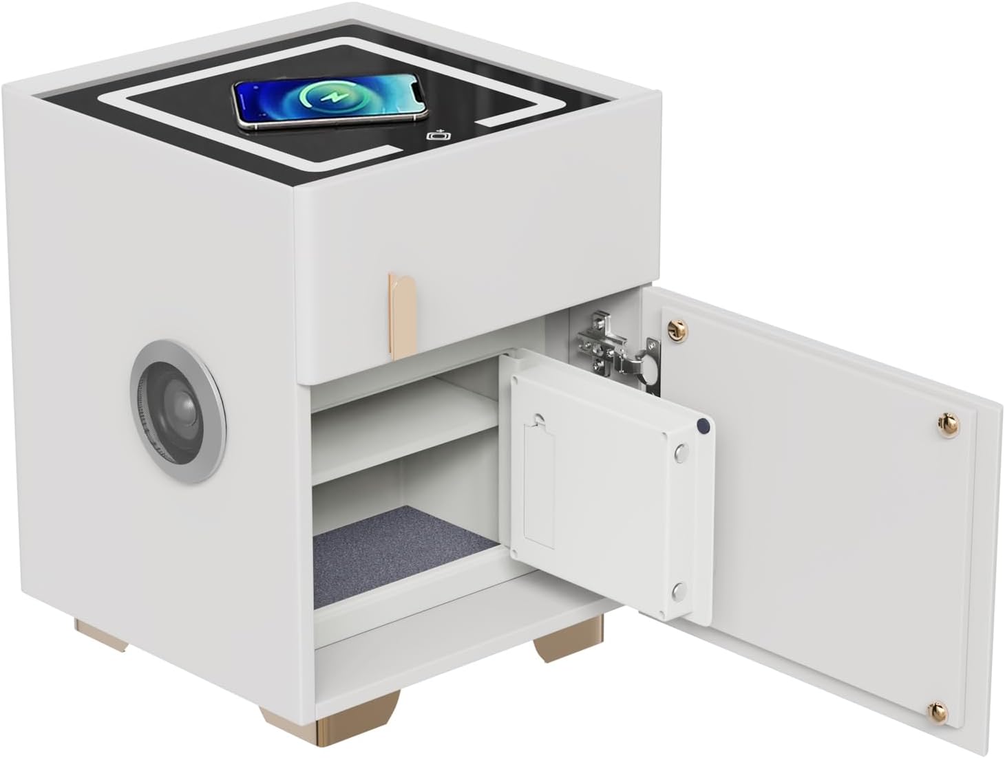 LED Nightstand with Wireless Charging