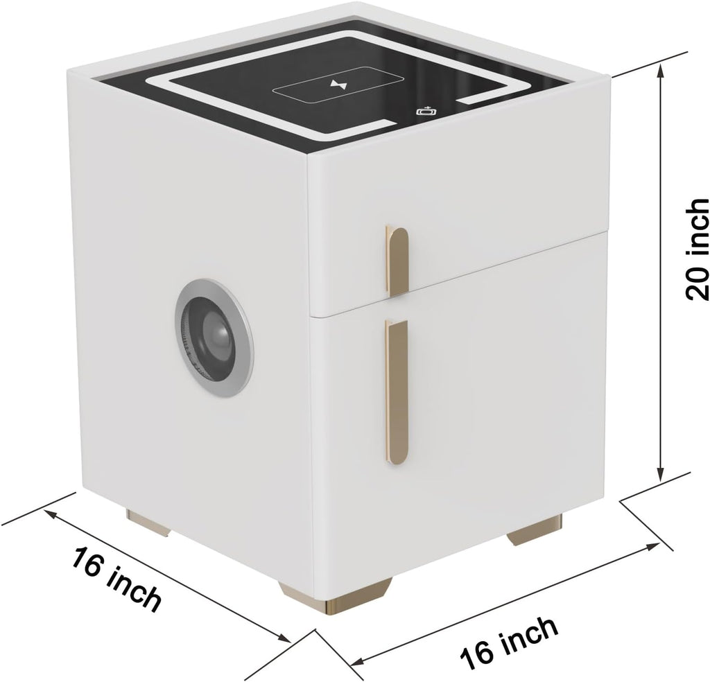 LED Nightstand with Wireless Charging