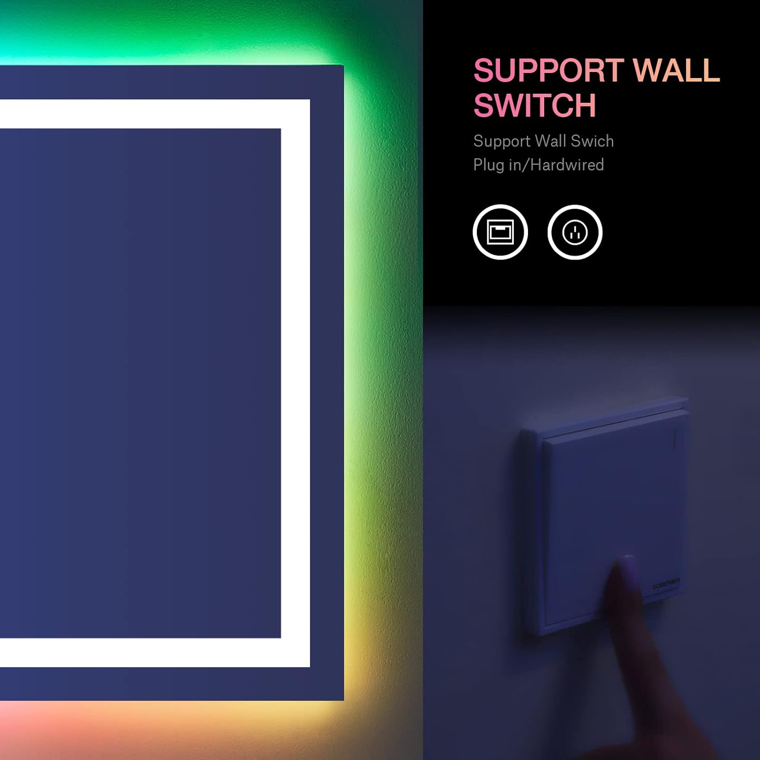 Color Changing LED Vanity Mirror