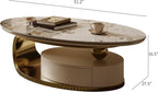 Sintered Stone Oval Coffee Table