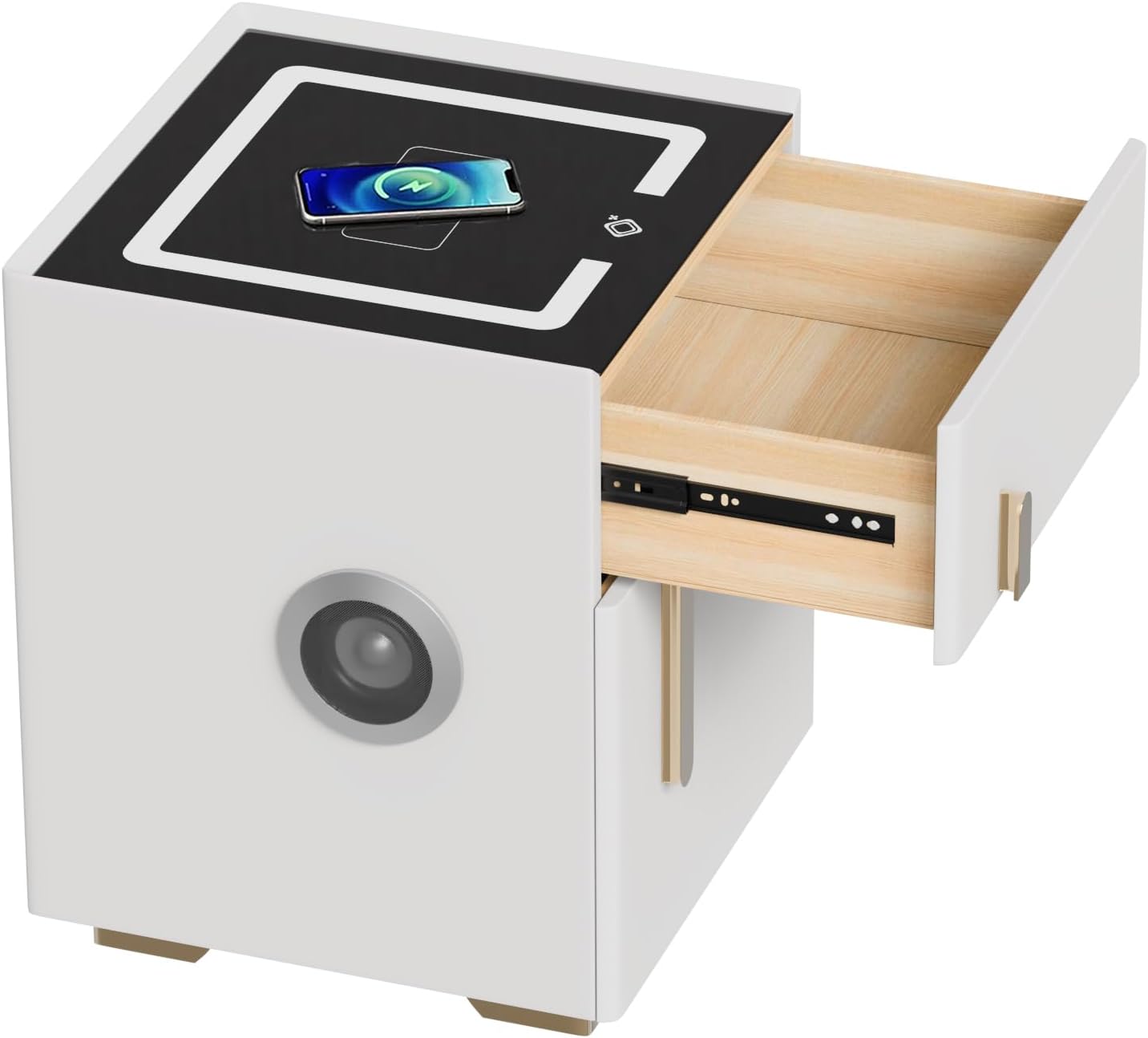 LED Nightstand with Wireless Charging