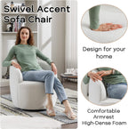 Bouclé Swivel Accent Chair