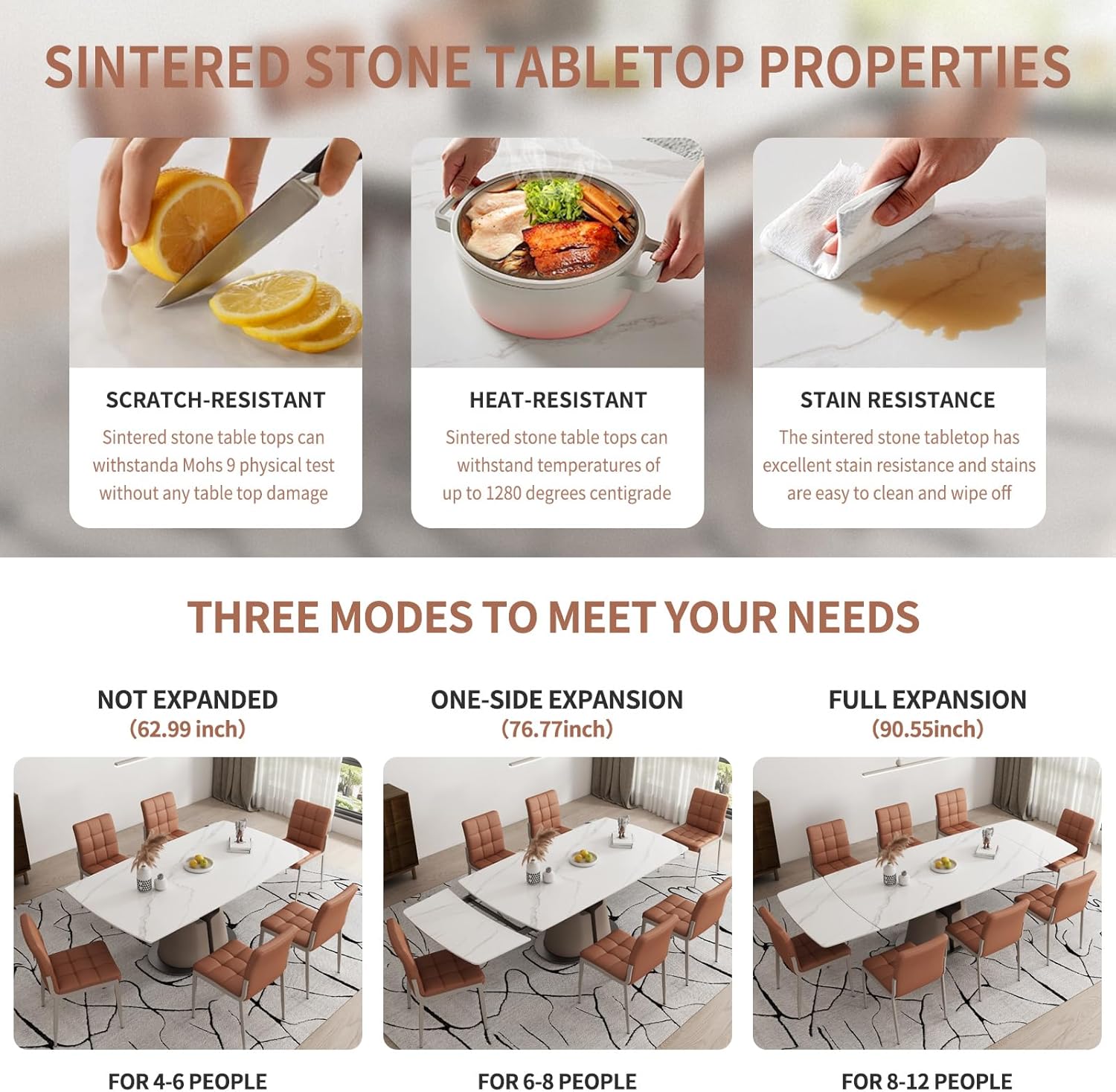 Folding Extendable Dining Table