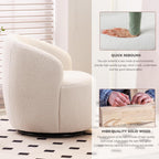 Bouclé Swivel Accent Chair