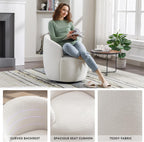 Bouclé Swivel Accent Chair