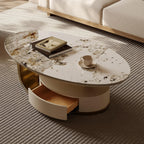 Sintered Stone Oval Coffee Table
